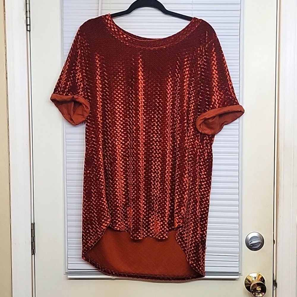 Rust colored tunic top by Amaryllis size XL
